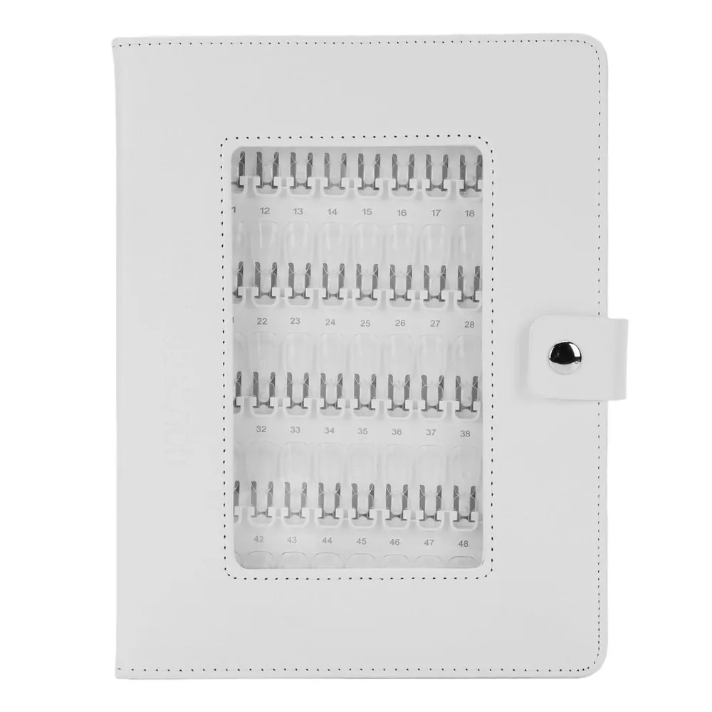 150pcs Transparent Nail Color Display Book Plastic Stainless Steel Nail Polish Color Chart Detachable Sturdy Polish Shade Guide