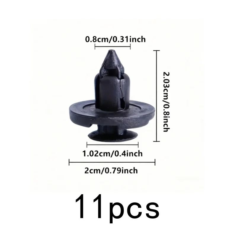 11Pcs Black Auto Mud Flap Clips, for Door & Mud Flap, Anti-Aging, Universal Expansion Clips
