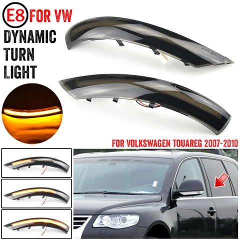 2 шт. для VW Volkswagen Touareg I MK1 7L 2007 2008 2009 2010 автомобильный динамический указатель поворота боковое зеркало последовательный светодиодный светильник