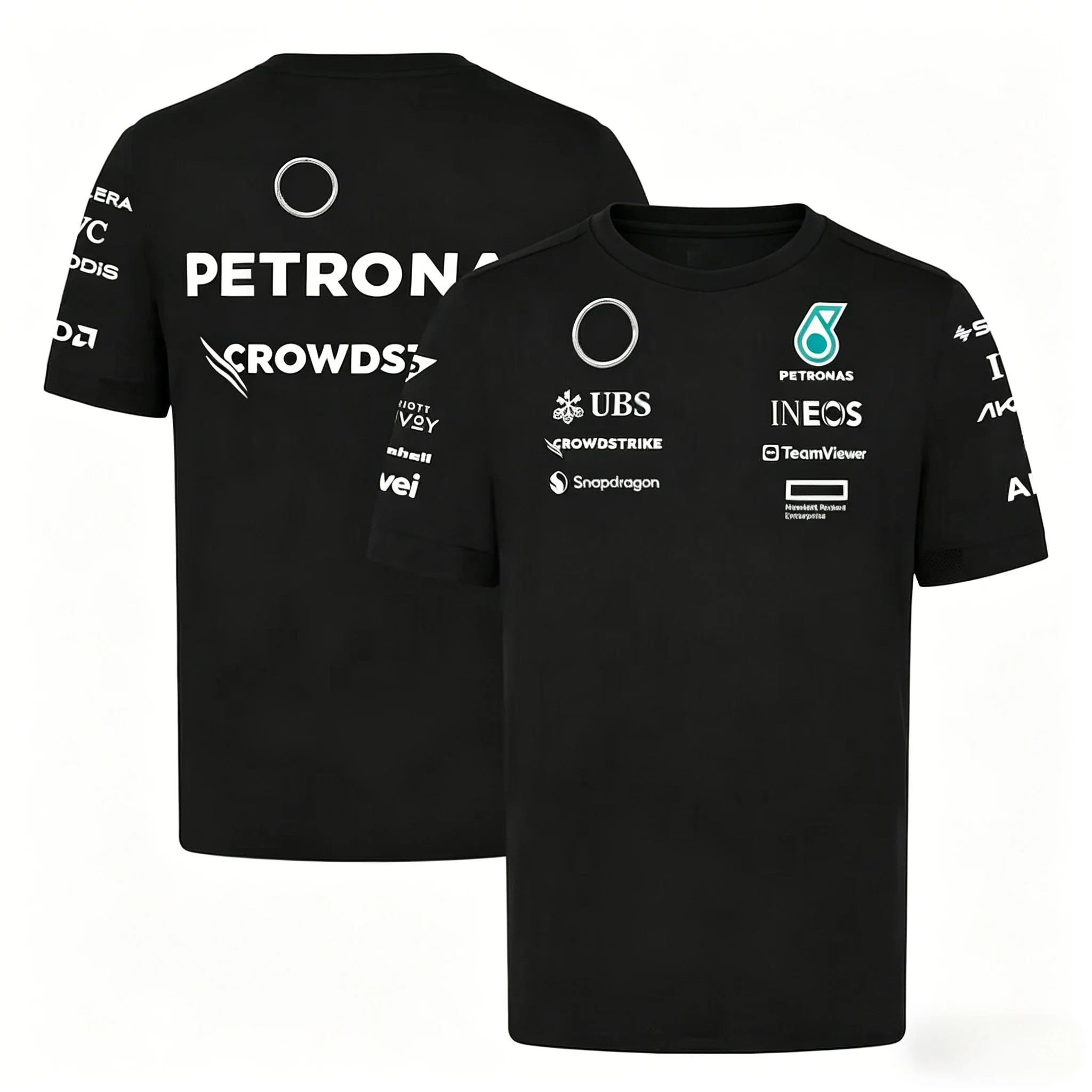 2026 New Racing Style T-shirt, Round Neck Short Sleeve, Casual Breathable Polyester Daily Wear Top for Motor Sports Fans Men