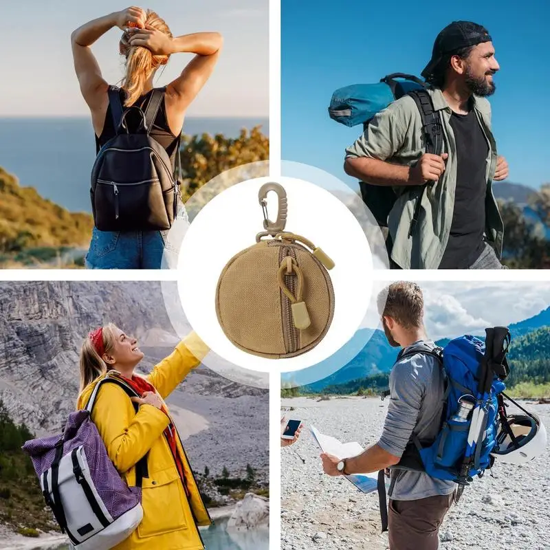 Backpack Hanging Bag Portable Coin Purse Key Earphone Storage Pocket Bag Card Holder Wallet Pouch Outdoor Sports Waist Bag