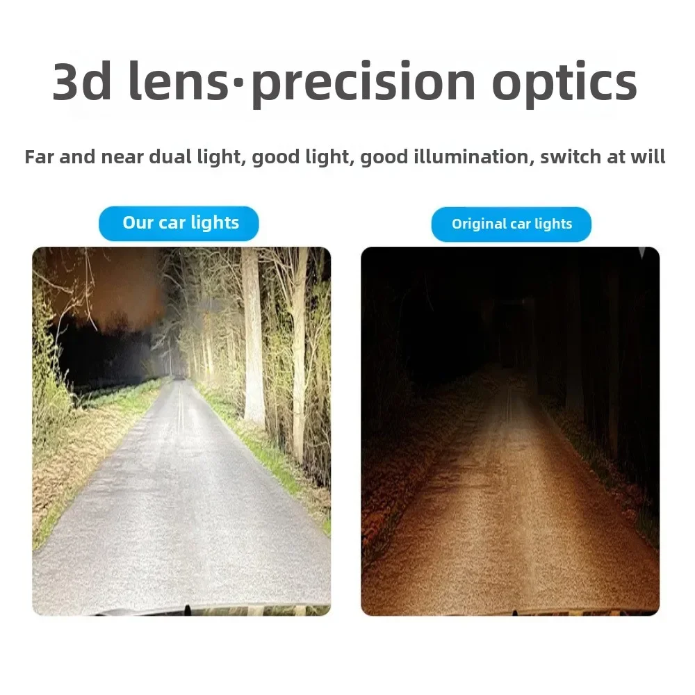 Car one-character LED spotlight middle net light super bright waterproof truck headbar light cross-border motorcycle spotlight - Image 2