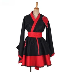 Anime Shippuden Sex Reversion Kimono Lolita Dress Akatsuki Cosplay Costume Women Female Japan Style Dresses