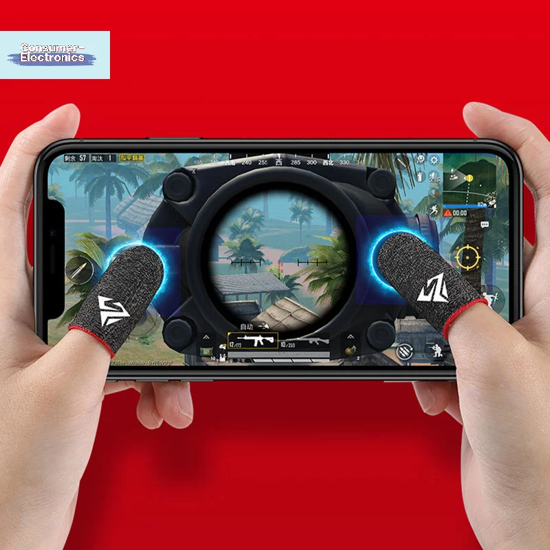 【1Pair Gaming Finger Sleeve Breathable Fingertips For PUBG Mobile Games】