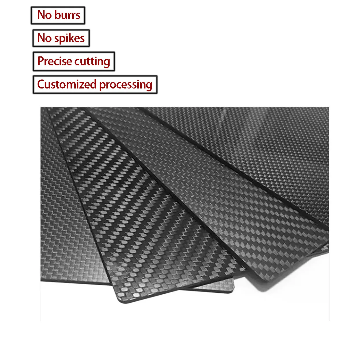 

1PCS 200x250mm 3K High Hardness Carbon Fiber sheets 100% Pure Carbon Panel Board Thickness=0.5mm-6mm