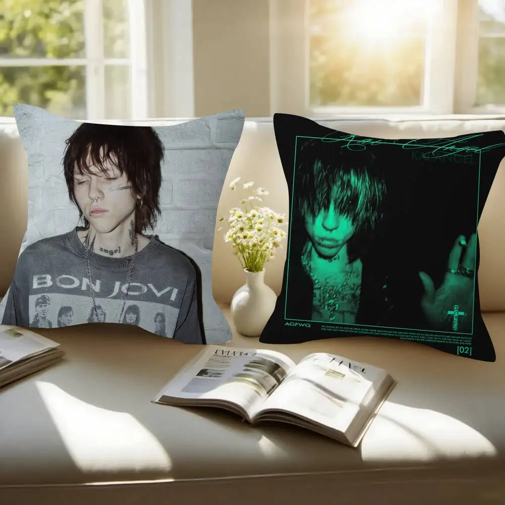 SINGER K-Kai Angel damage   Office Cushion Pillowcase Car Cushion Cover45X45CM Lumbar Pillowcase Sofa Pillowcover
