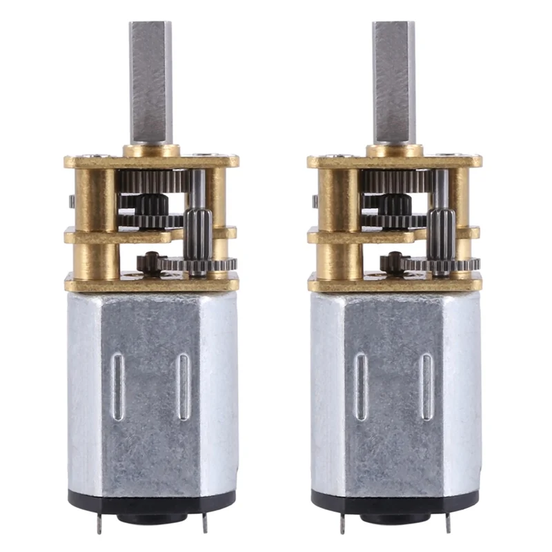 2X DC 6V 10RPM Micro-Speed Reduction Motor Mini Gear Box Motor With 2 Terminals For RC Car Robot Model DIY Engine Toy-A78G
