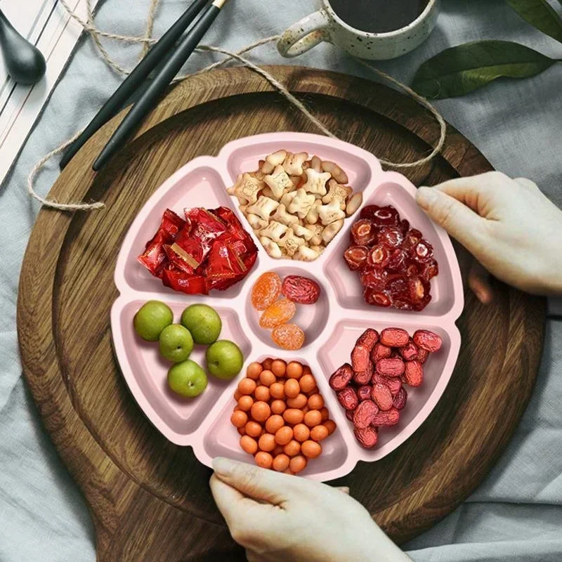 Petal Fruit Nut Storage Tray Silicone Mold Dishes Partition Plate DIY Crafts Home Decoration Casting Tool Supply Accessory