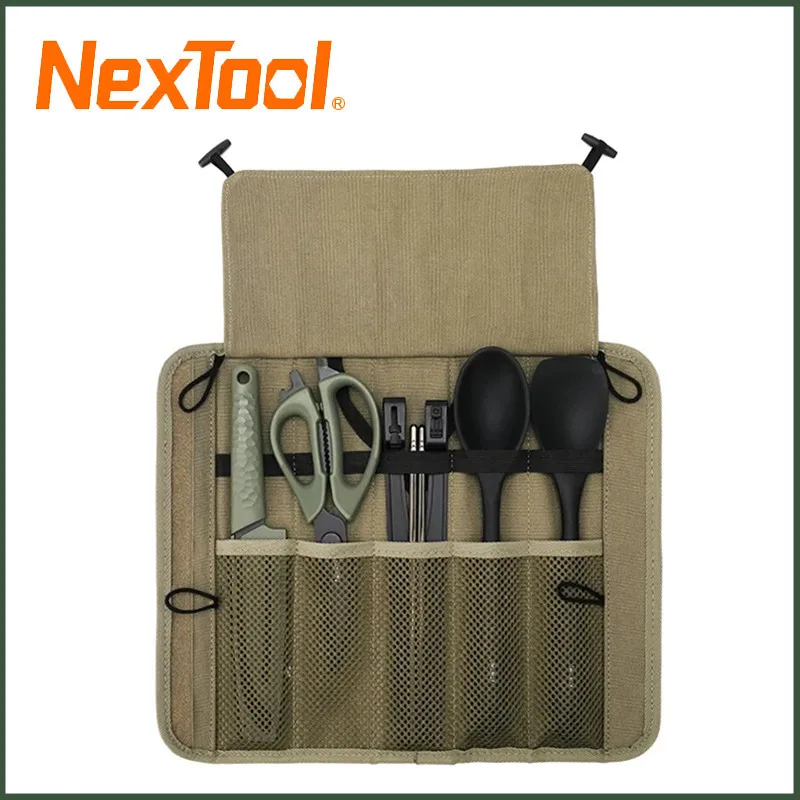 NexTool Barbecue Tools Set Outdoor Camping Kitchen Cookware Kit Picnic Knife Multifunctional Scissors Portable BBQ Carrying Case