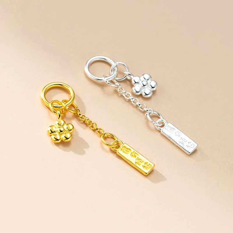 

1pc 925 Sterling Silver 2 in 1 Circle Flower Medal Charms 29mm Long Silver Pendants DIY Necklace Earrings Jewelry Accessories
