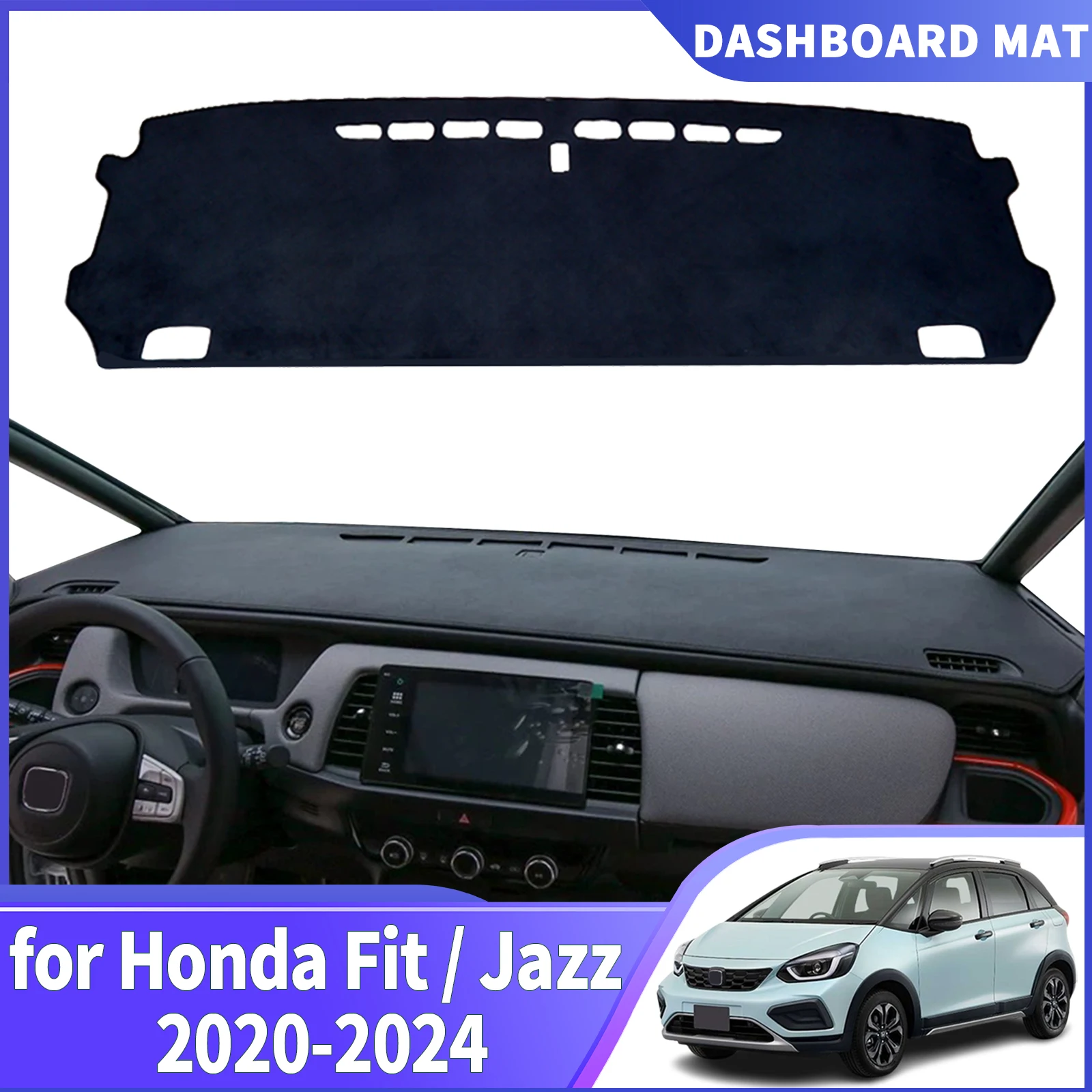 

fit for Honda Fit Jazz 2020 2021 2022 2023 2024 DashMat Sunshade Dashmat Dashboard Cover Pad Protective Carpet Car Accessories
