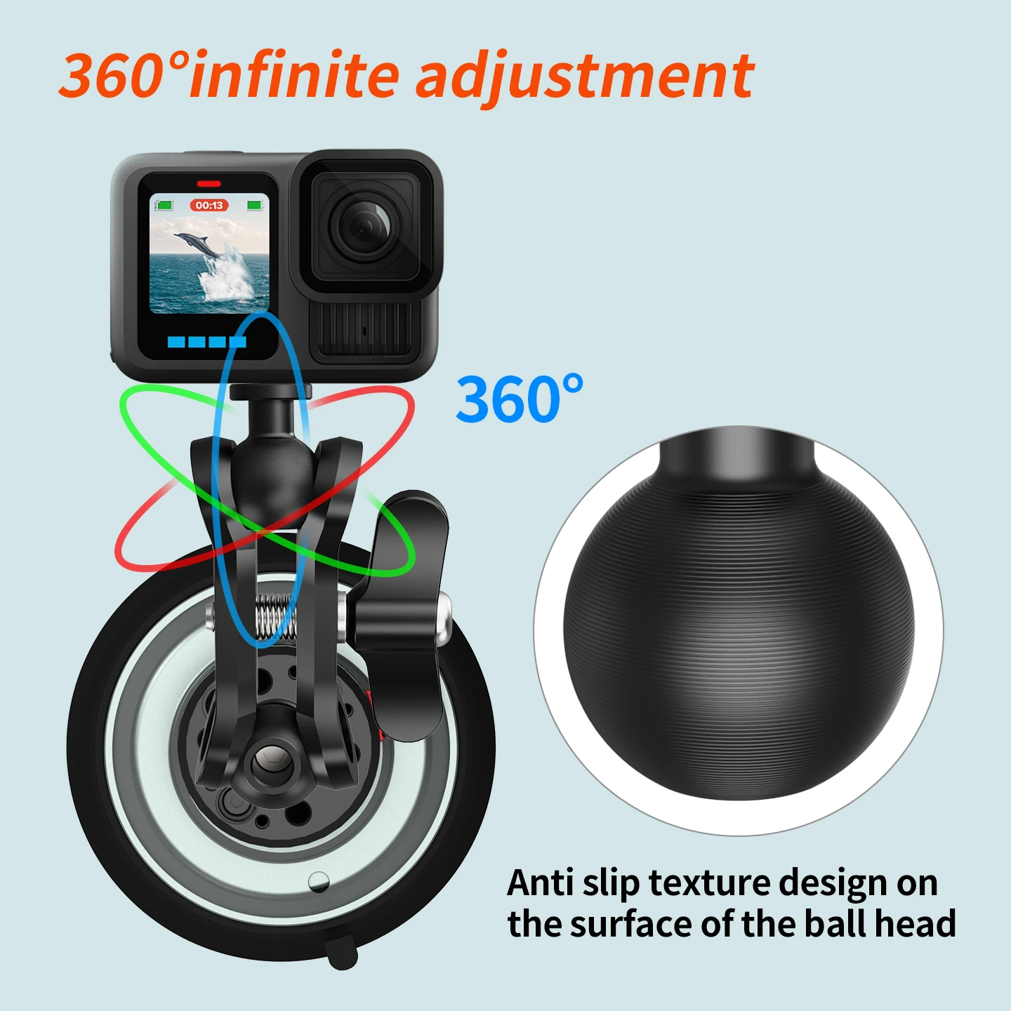 1-Zoll-Kugelkopf-Adapter 1/4 M6 Schraube Anti-Umkehrstift für Kamera Motorrad Fahrrad Telefonhalterung Stativ Selfie Stick Action Kamera – Detail 15