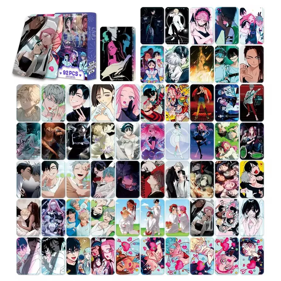 92PCS Korean Manga Alien Stage Photo Cards Set - Luka Hyuna Ivan Collectible LOMO Card With Bonus Stickers