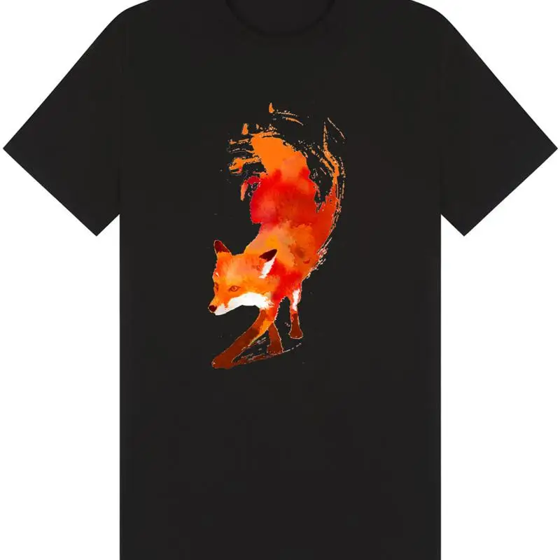 

Красочная футболка с изображением лисы