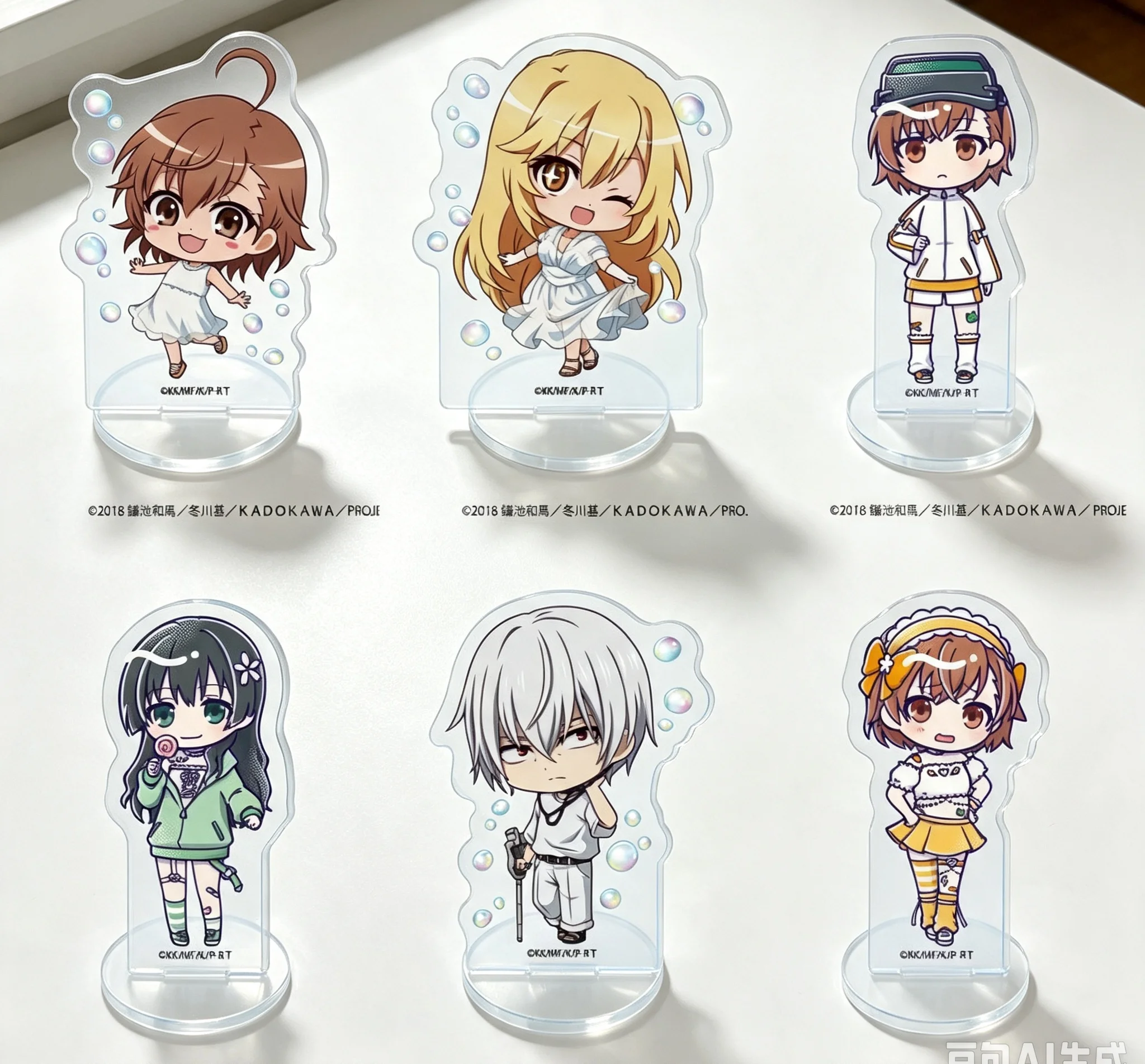 10cm Anime A Certain Scientific Railgun Acrylic Stand Figure Desktop Ornament Animation Peripheral Holiday Gifts Keychains