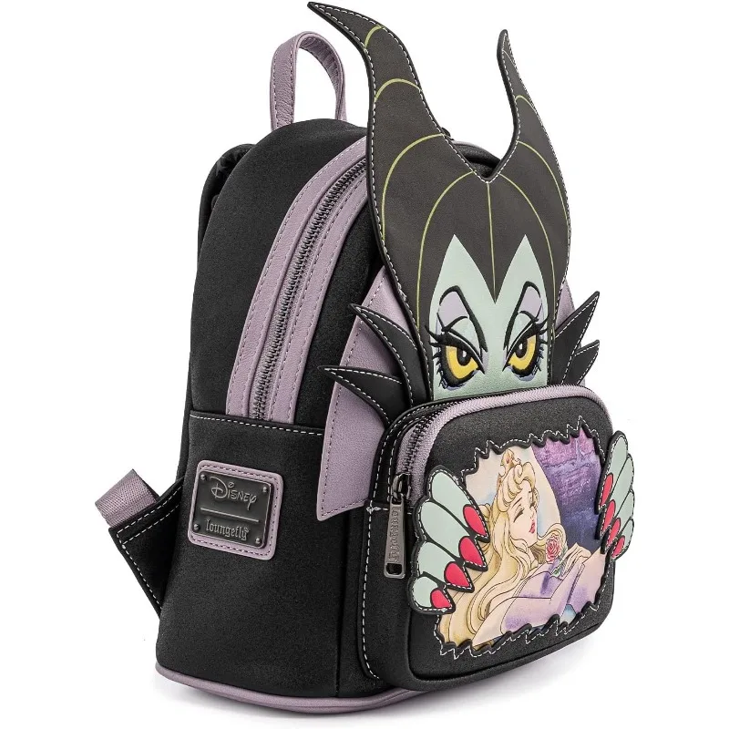 Loungefly Disney Villains Scene Maleficent Sleeping Beauty Womens Double Strap Shoulder Bag Purse Mini Backpack