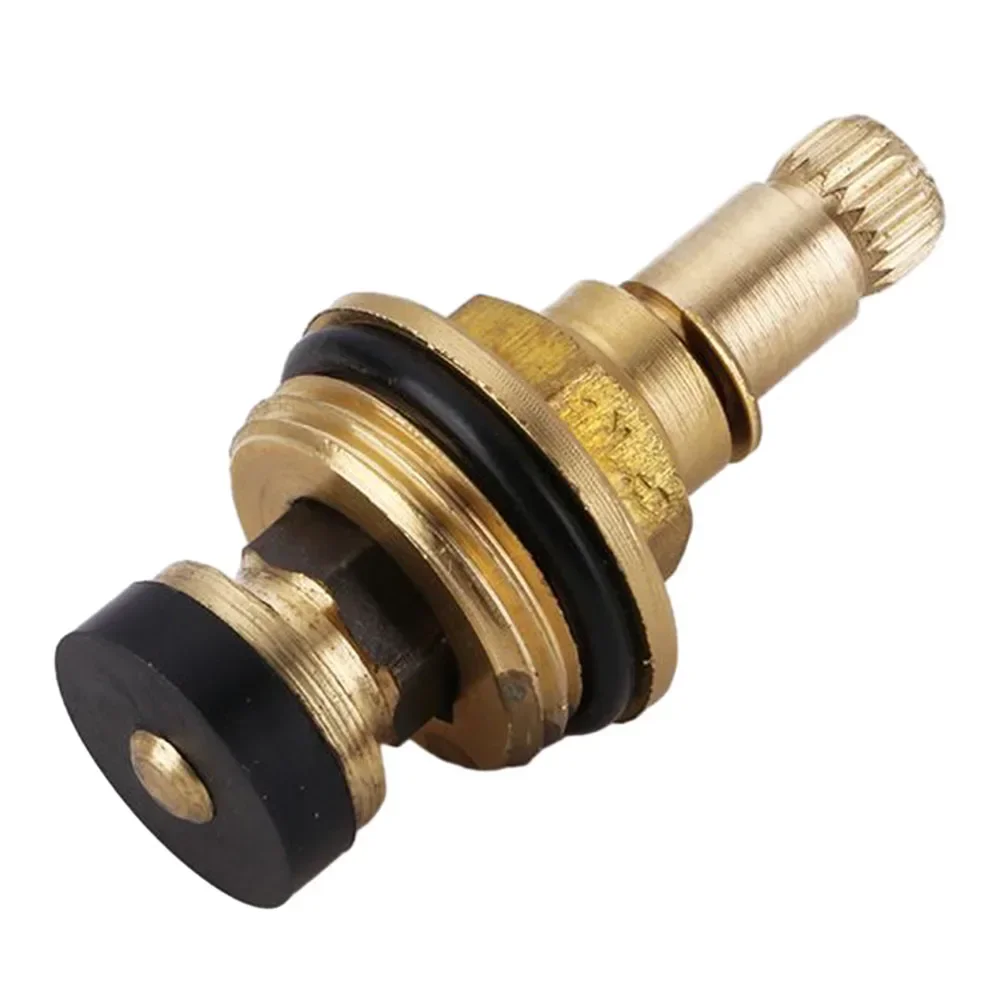 Brass Slow Opening Spool Faucet Hot And Cold Water Spool With Rubber Retaining Gasket G1/2 20 Tooth Opening Valve Core