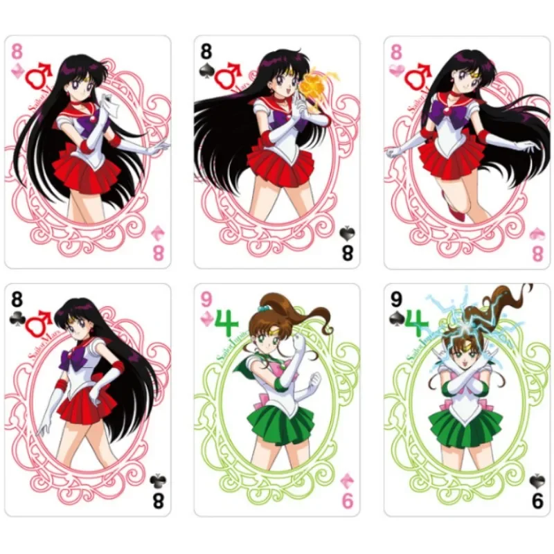 Sailor Moon Magic Playing Cards Nostalgic Series 25th Anniversary Limited Commemorative Waterproof PVC Flash Card Kids Toy Gifts