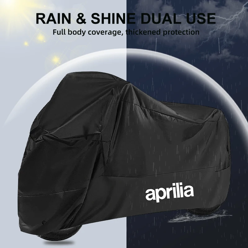 Motorcycle Cover Waterproof Dustproof UV Protective Outdoor Scooter Cover for Aprilia RSV4 RSV1000/R Caponord 1200 Dorsoduro 750