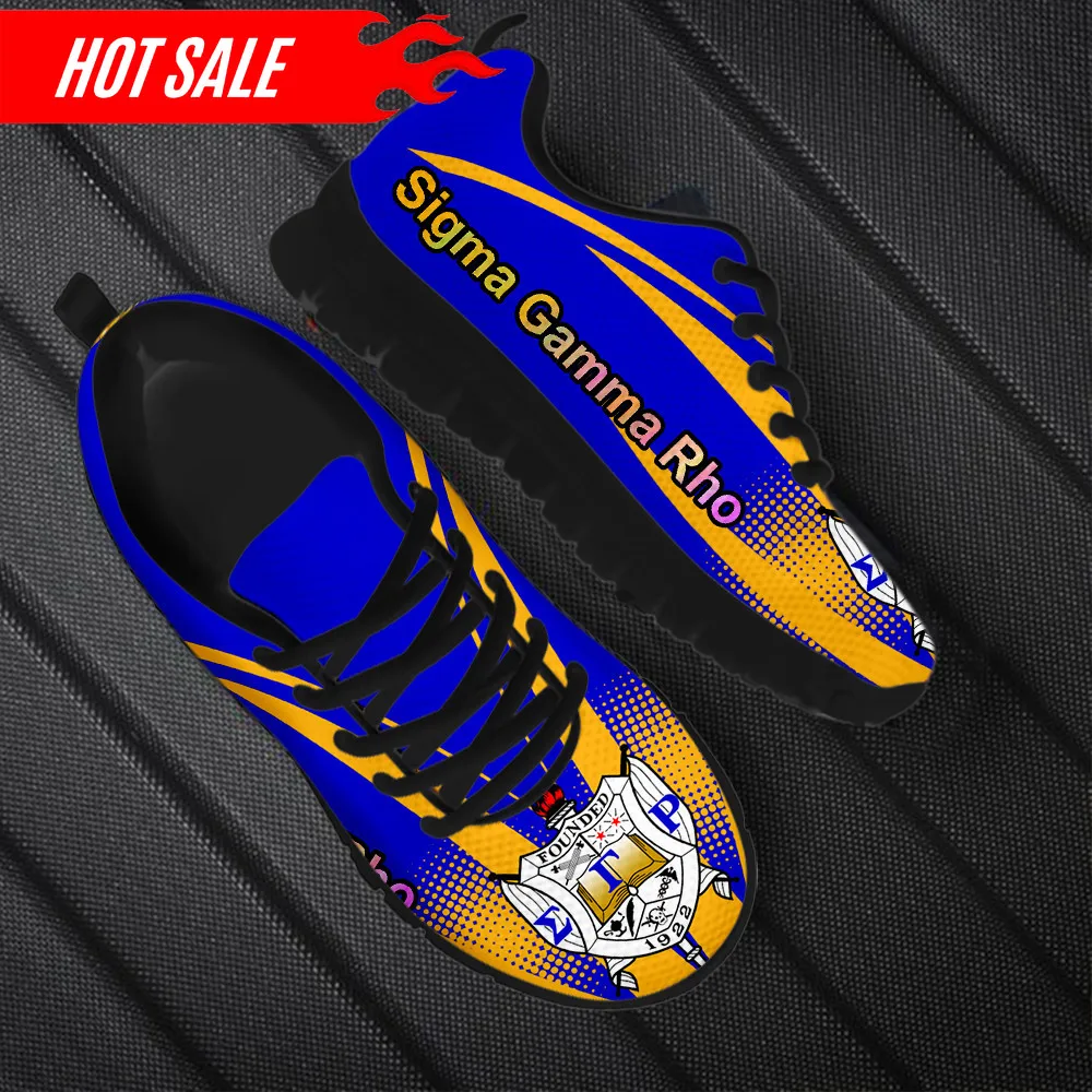 Lace-up Mesh Men Casual Shoes Sigma Gamma Rho Poddles Printed Women Lightweight Comfortable Walking Sneakers 2023