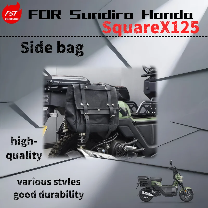 

For Sundiro Honda Square X125, modify the right-side quick-release side bag and side canvas hanging bag accessories.