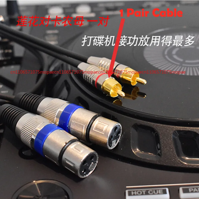 

ОК Пара аудиокабелей по индивидуальному заказу, проигрыватель дисков RCA к XLR, подключенному к усилителю длиной 2 м