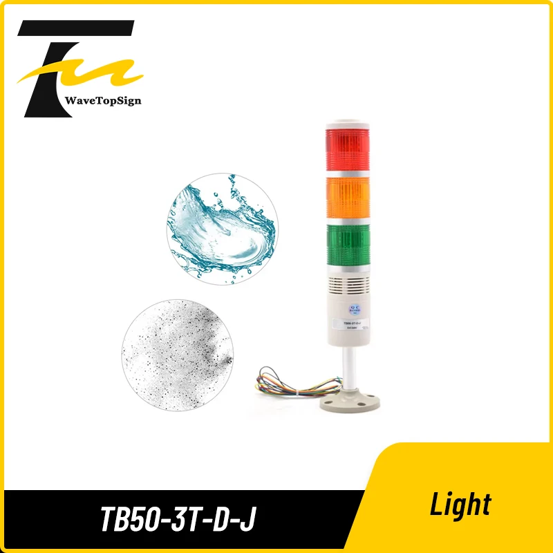 

WaveTopSign TB50-3T-D-J Светодиод красного, желтого и зеленого цвета, 50 мм, сигнальная башня, всегда свет с зуммером