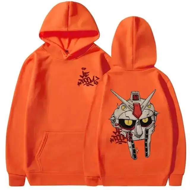 

Rapper Mf Doom Madlib Madvillain Cartoon Metal Mask Graphic Hoodie Men Women Casual Oversized Sweatshirt Men's Hip Hop Hoodies
