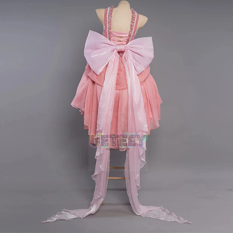 UETEEY Cos Anime/Mangaa Chii Cosplay Costume Lolita Pink Dress with Bowknot Clamp Halloween Christmas Chii Costumes Outfit view 3