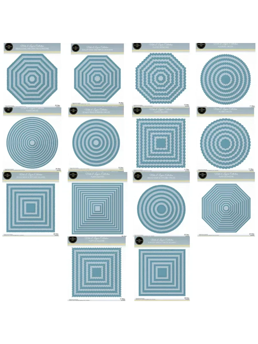 Cercle carré 2025 nouvelles matrices de découpe en métal pour artisanat gaufrage faire du papier carte de voeux faisant modèle bricolage à la main