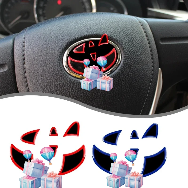 New Fits For Camry Corolla Crown Auris C-HR Protective Decoration New Car Steering Wheel Front Rear Emblem Badge Logo Sticker