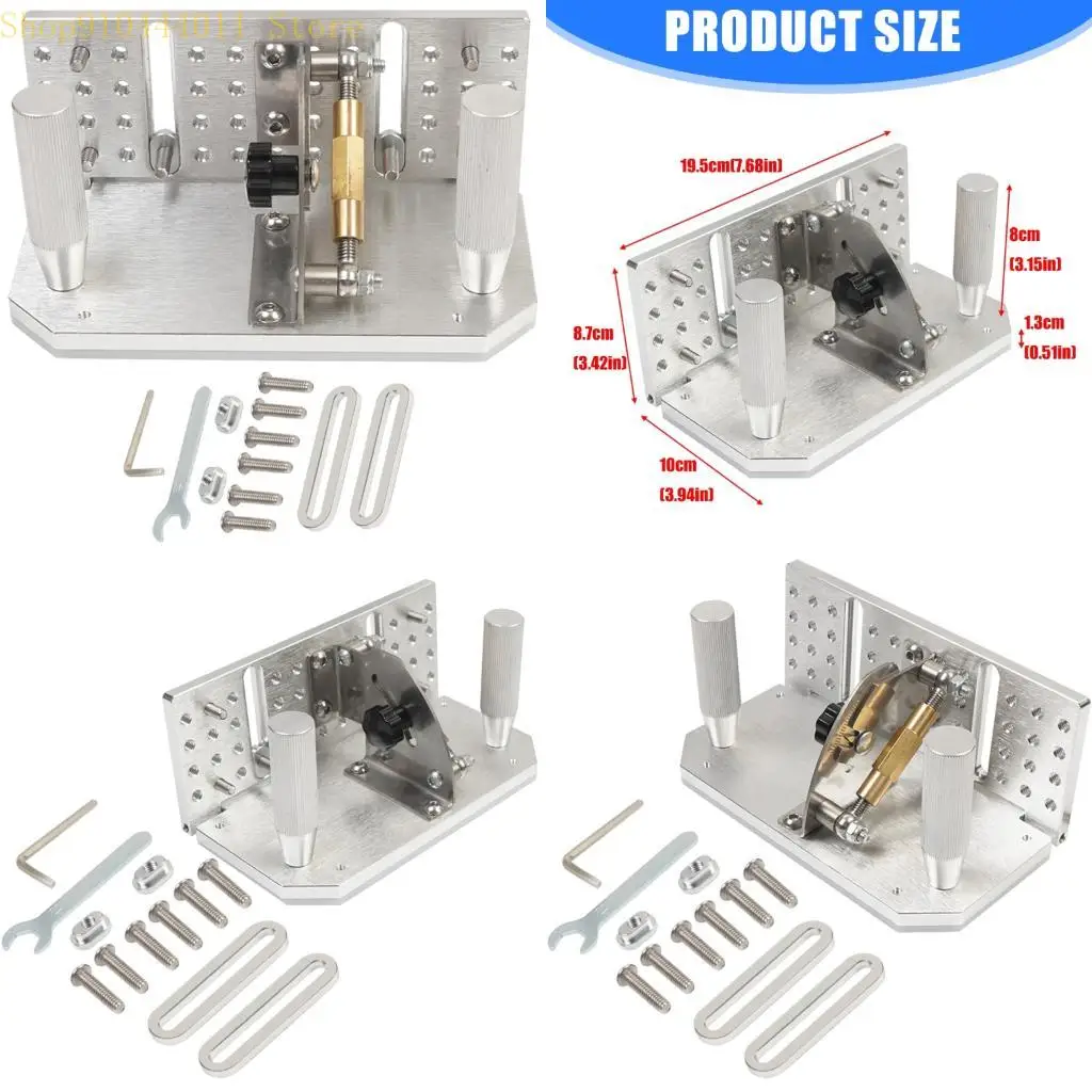 

28GF Adjustable Angled -5°-25° Belt Cutter Sharpener Jig with Double Press Plate