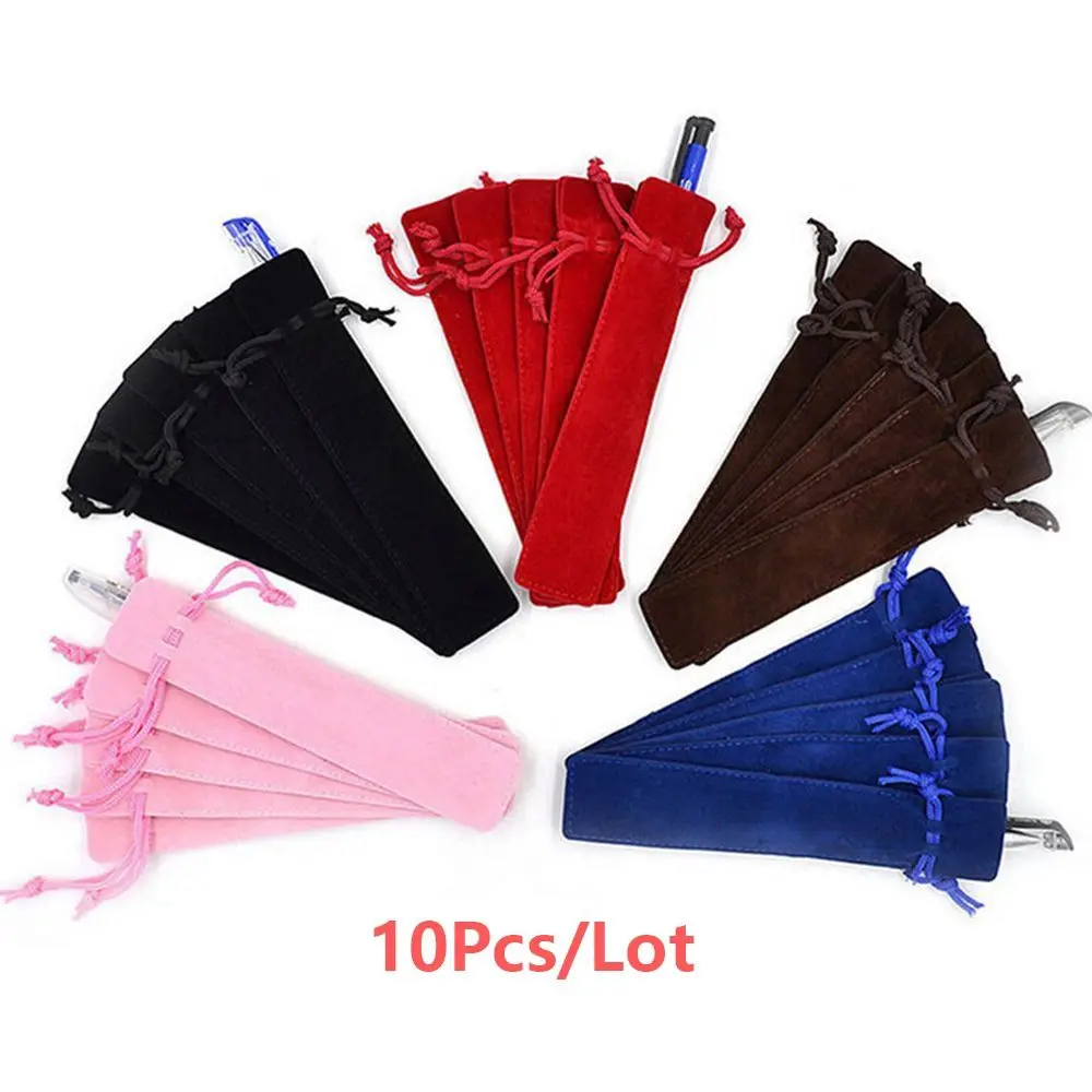 Holder Stationery Single Pen Bag Office School Supplies Velvet Pen Pouch Sleeve  Cloth Pen Bag Double-sided Thickened