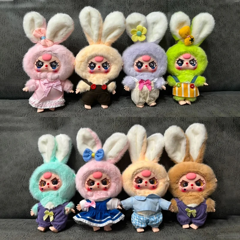 2025 Genuine Baby Three Macaron Rabbit Series Plush Blind Box Tide Play Pendant Cute Doll Surprised Valentine'S Day Girl Gift