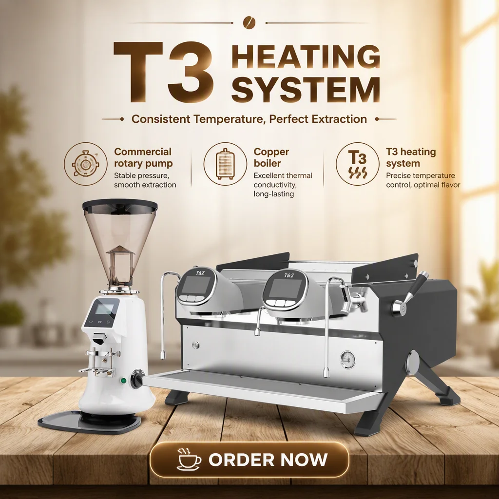 Multi‑boiler Commercial Espresso Coffee Machine, Copper‑boiler Espresso Coffee Maker Equipment For Coffee‑shop Business