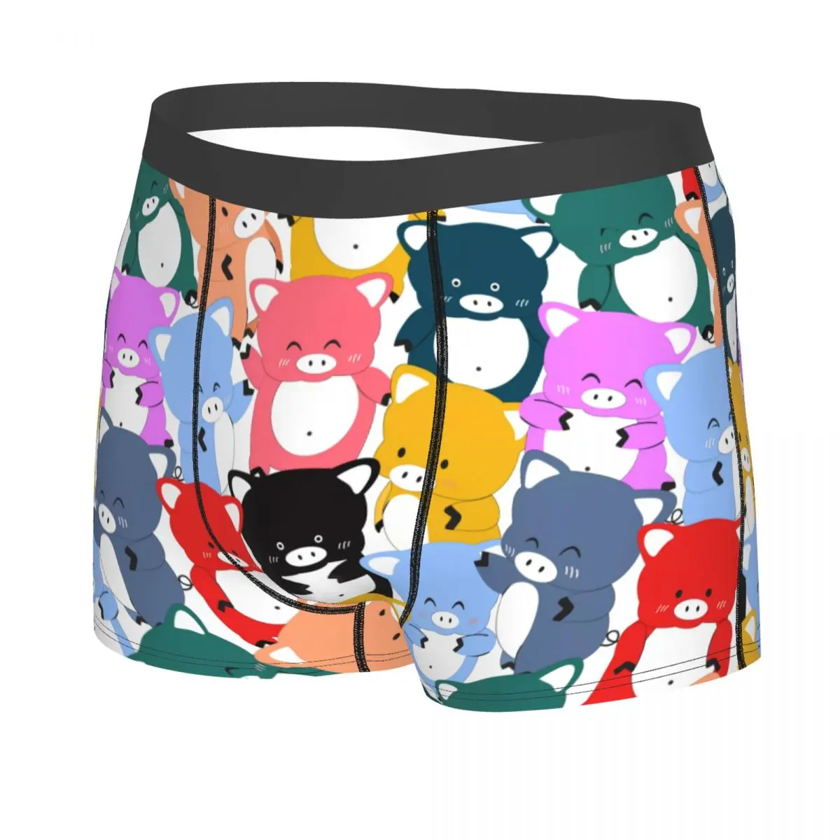 Custom Funny Cute Piggys Piglets Pattern Boxers Shorts Panties Male Underpants Stretch Animal Pigs Lover Briefs Underwear