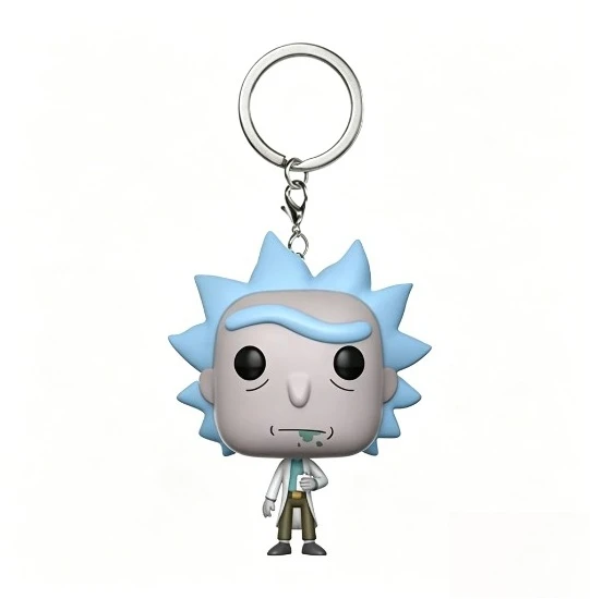 Llaveros de bolsillo de los personajes Mr. Meeseeks, Pickle Rick, Morty y Snowball Dog, dijes de mochila de dibujos animados y anime, regalos navideños