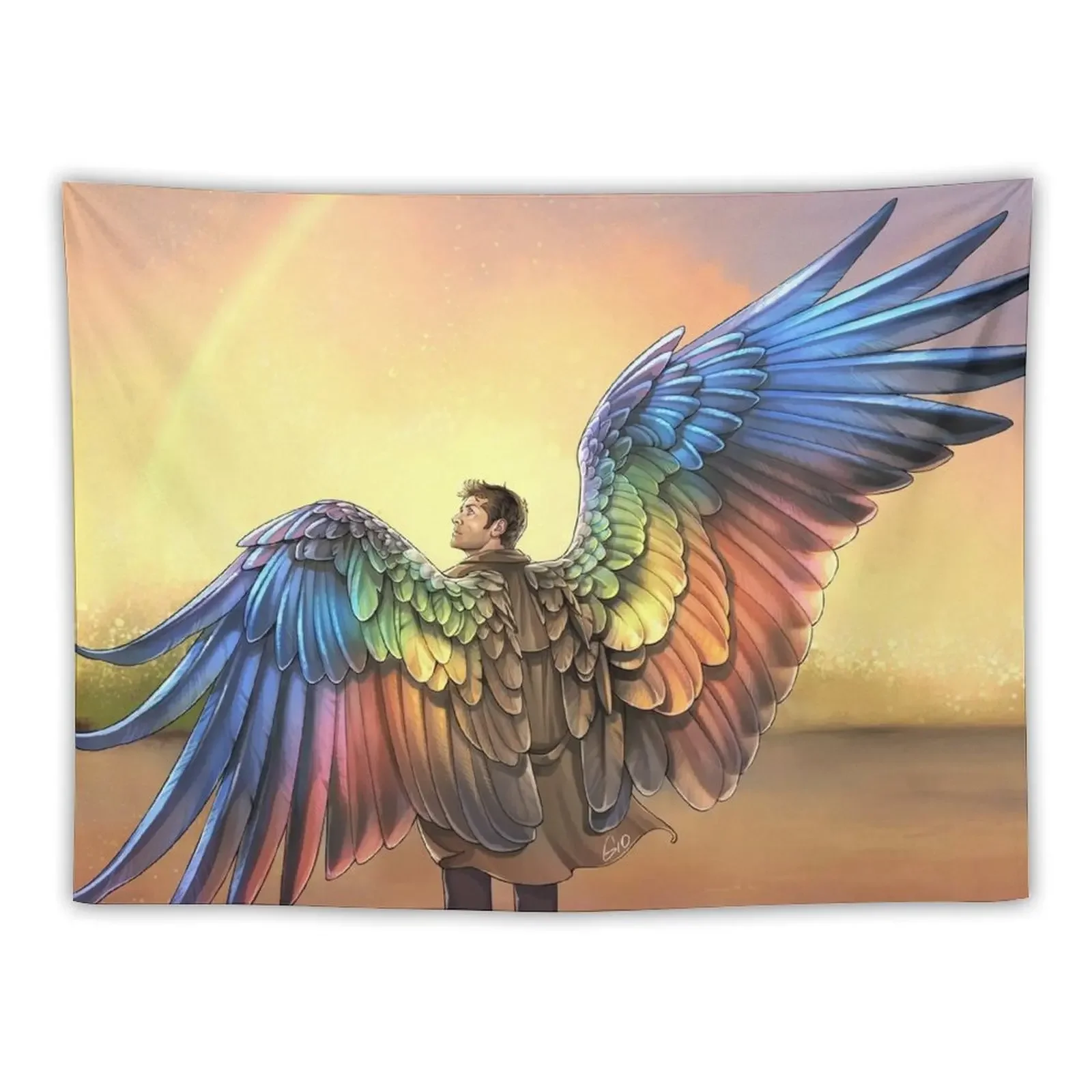 

Rainbow Angel Tapestry Anime Decor Cute Decor Tapestry