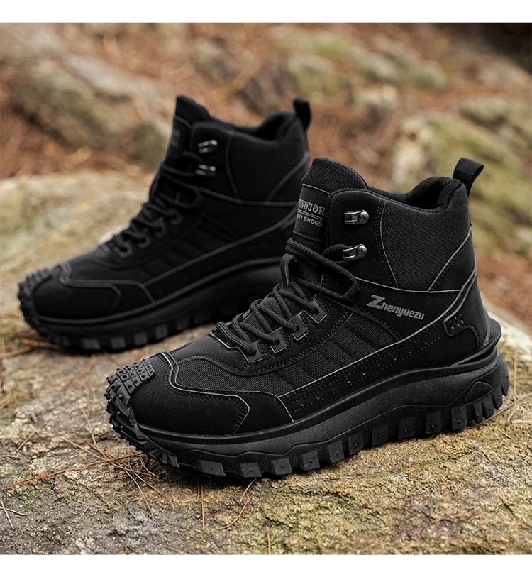 Neue Herbst-High-Top-Sport-Wanderstiefel in großen Größen, bequem mit dicken Sohlen, leicht und lässig, geeignet für tägliche Outdoor-Aktivitäten, Wandern, Reisen, Bergsteigen und Campingausrüstung für alle Jahreszeiten. – Detail 20