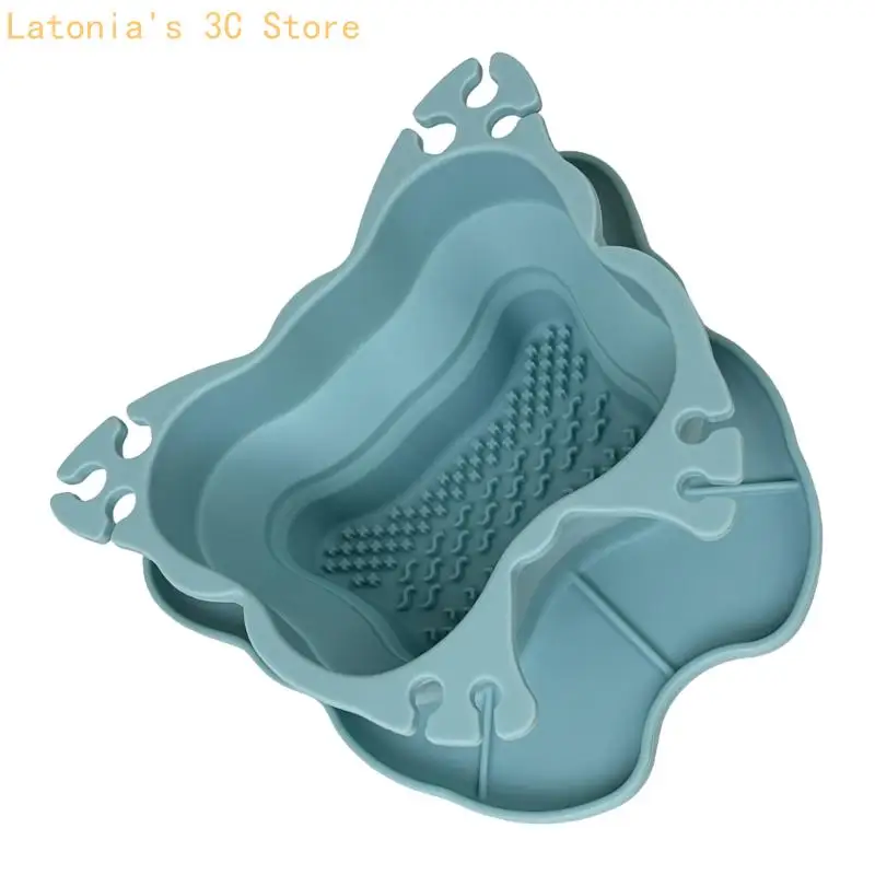 Make-up-Pinsel-Malpinsel-Spülbecher mit strukturierter Innenseite und Pinselhaltern X3UB – Detail 8