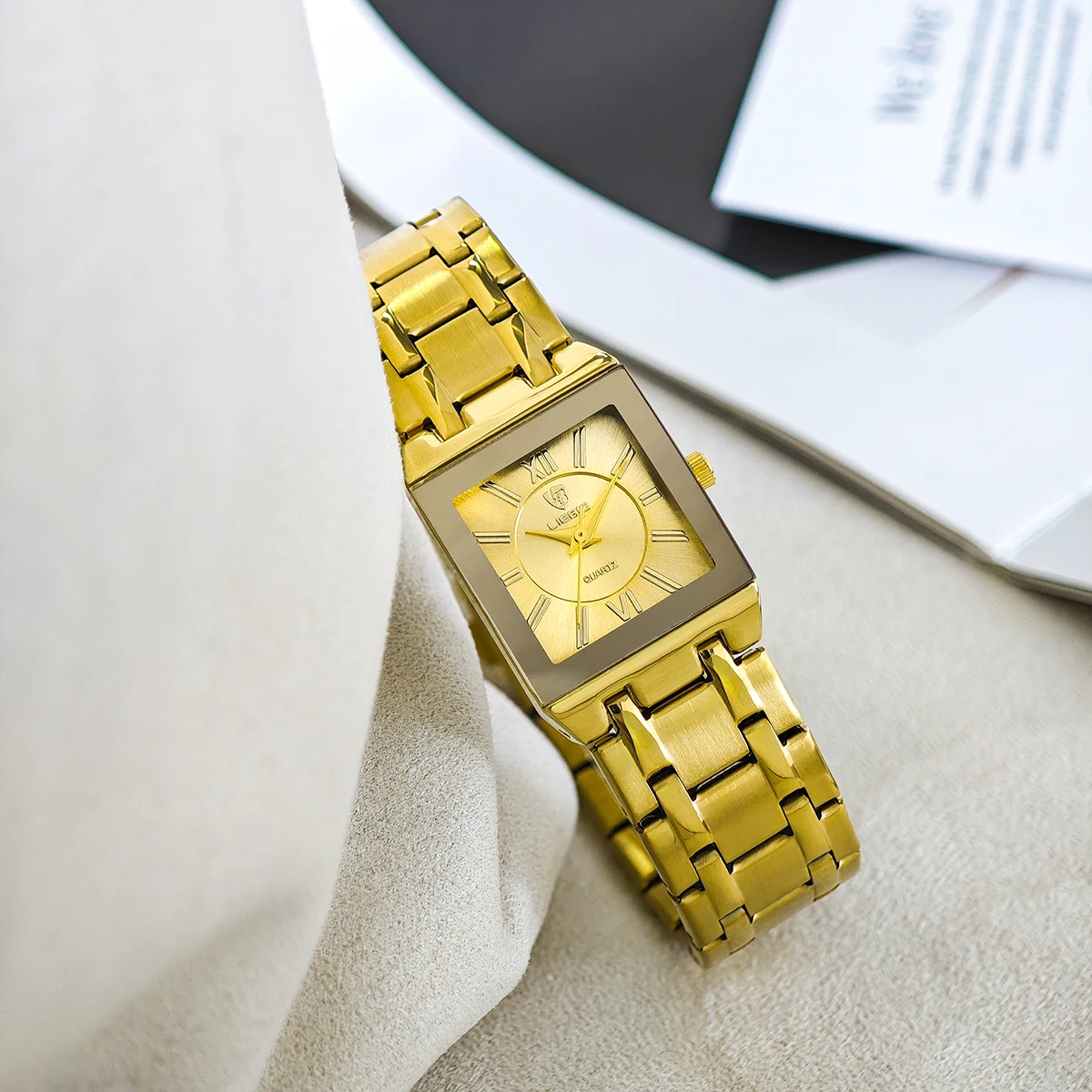 LIEBIG Lady Business Classic Waterproof Quartz Wristwatches Fashion Women's Watches Ladies Elegant Stainless Steel Strap Watch