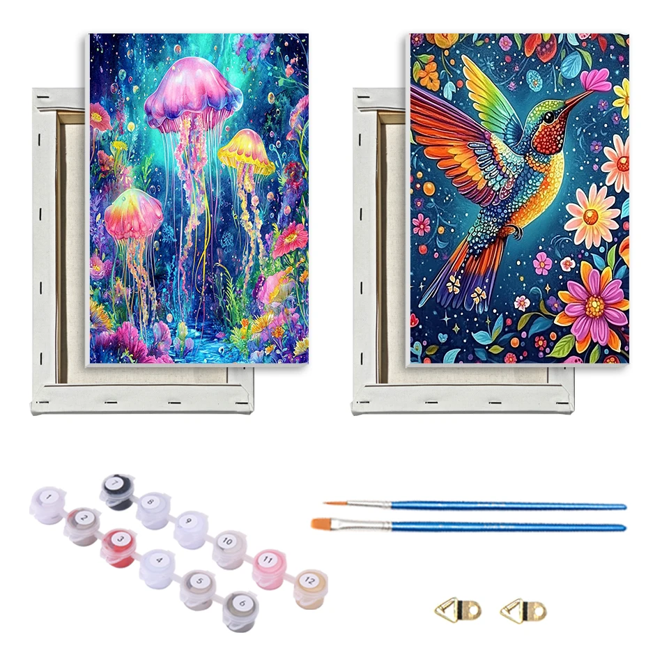 

SDOYUNO Painting Paints By Numbers Diy Easy Draw Drawing Canvas For Beginner Animals 20x30cm With Frame Framed Painting For Wall