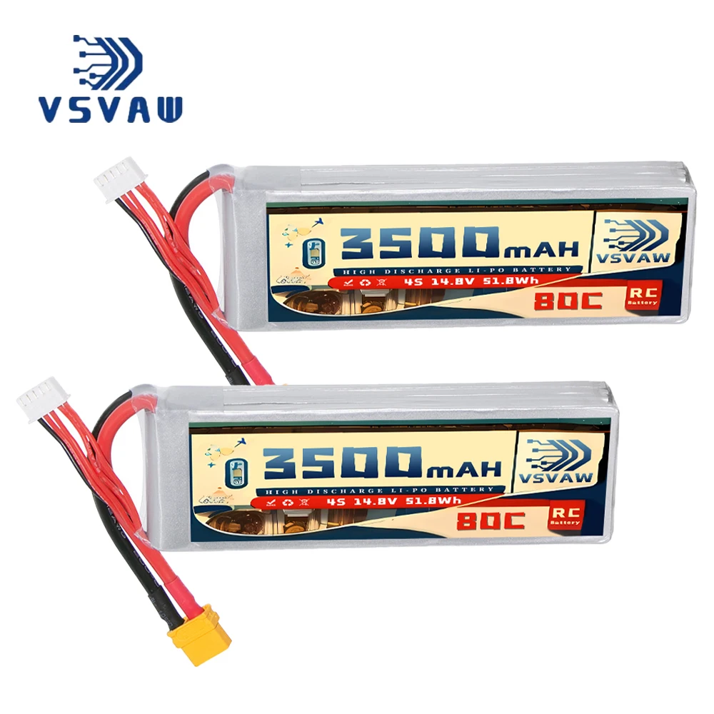 Upgraded VSVAW 4S 14.8V 80C/160C 3500mAh Remote control model airplane model drone FPV helicopter high rate toy Lipo battery