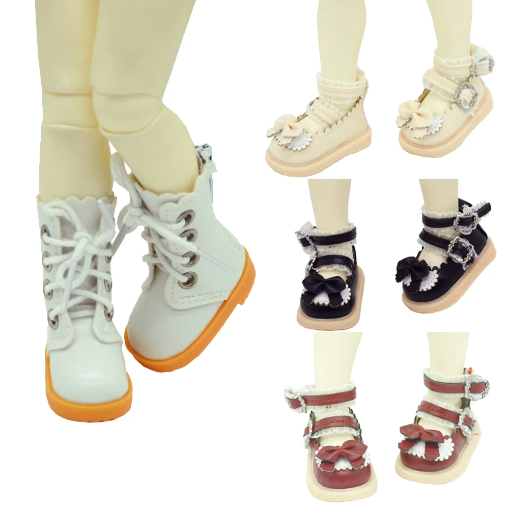 Mini doll shoes 1/6 BJD YOSD EXO DOLL FASHION SNOW BOOTS MARTIN BOOTS LEATHER SHOES KIDS HOLIDAY GIFT ACCESSORIES