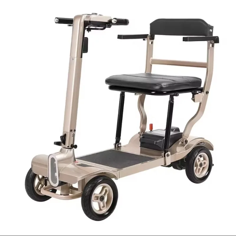 All Terrain Safe Travel Portable Folding Ultra Light 15Kg 4 Wheel Handicapped Electric Mobility Scooter for Elderly Disabled