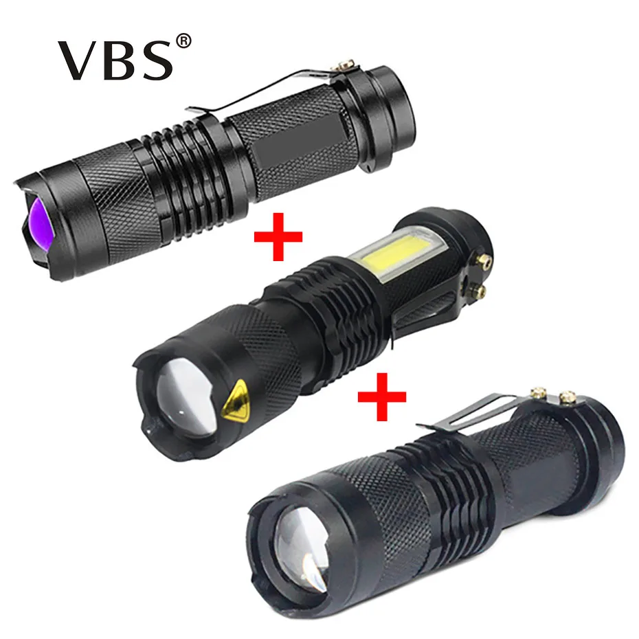 Handheld 395 nm UV Light Black Light Zoomable Waterproof AA Battery Flashlights Ultraviolet Camping Tactical Outdoor Lighting