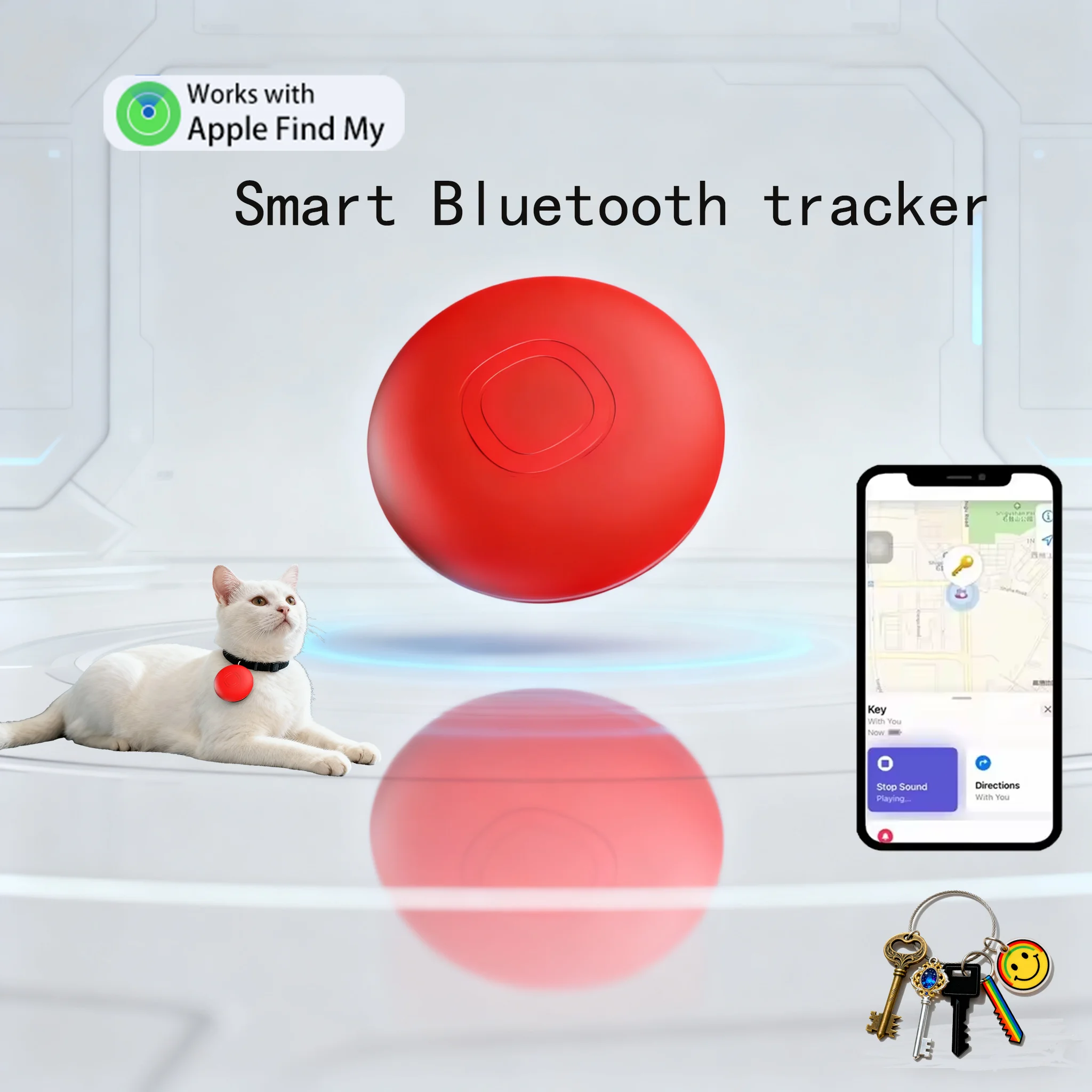 

Умное отслеживание для Apple Find My Airtag Bluetooth-трекер для ключей, чемодана для домашних животных, рюкзака, багажа, GPS-локатора