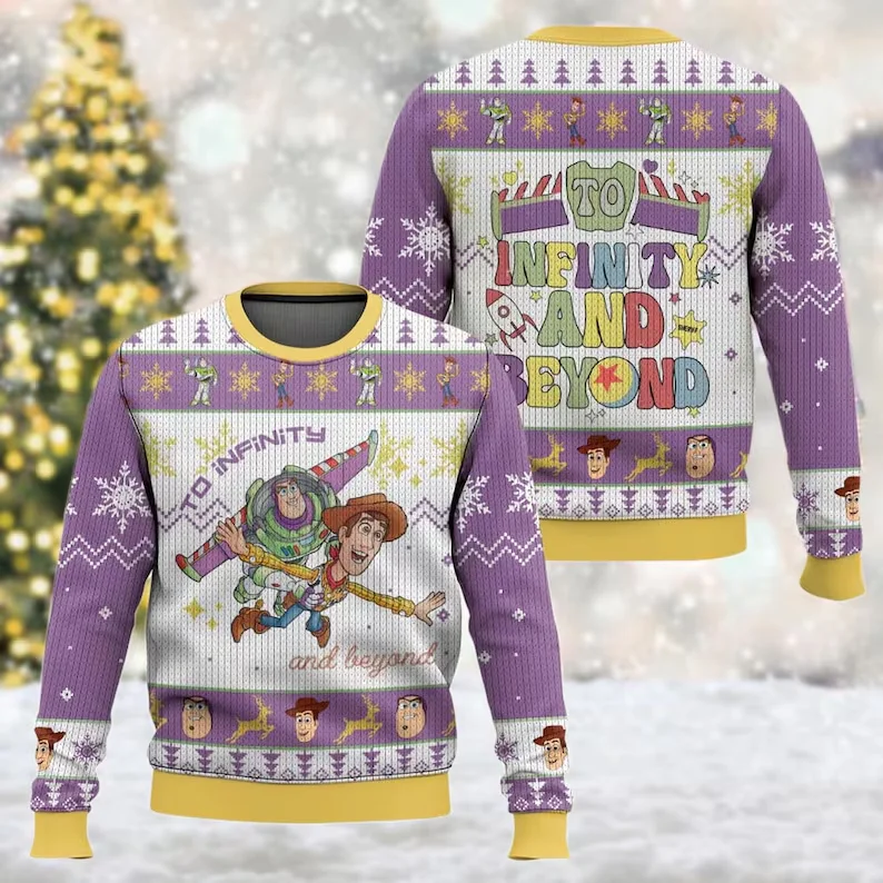 2025 Toy Story Woody Ugly Christmas Hair Buzz Lightyear Ugly Sweater Unisex Sweater Christmas Holiday Children's Sweatshirt