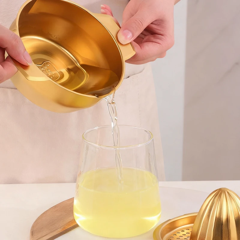 

Gold lemon Juicer Squeezer Manual Fruit Juicer Orange 304 Stainless steel Juice maker Portable Metal Citrus Juicer Kitchen Tools