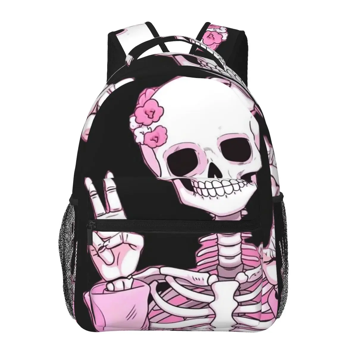 

Pink Skull Girl Pattern Student Backpack School Bag Hiking Travel Daypack for Men Women Fashion Bookbag Shoulder Bags